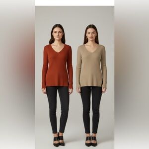 002 COMBO: 2 L.A. Knit Collection blouses